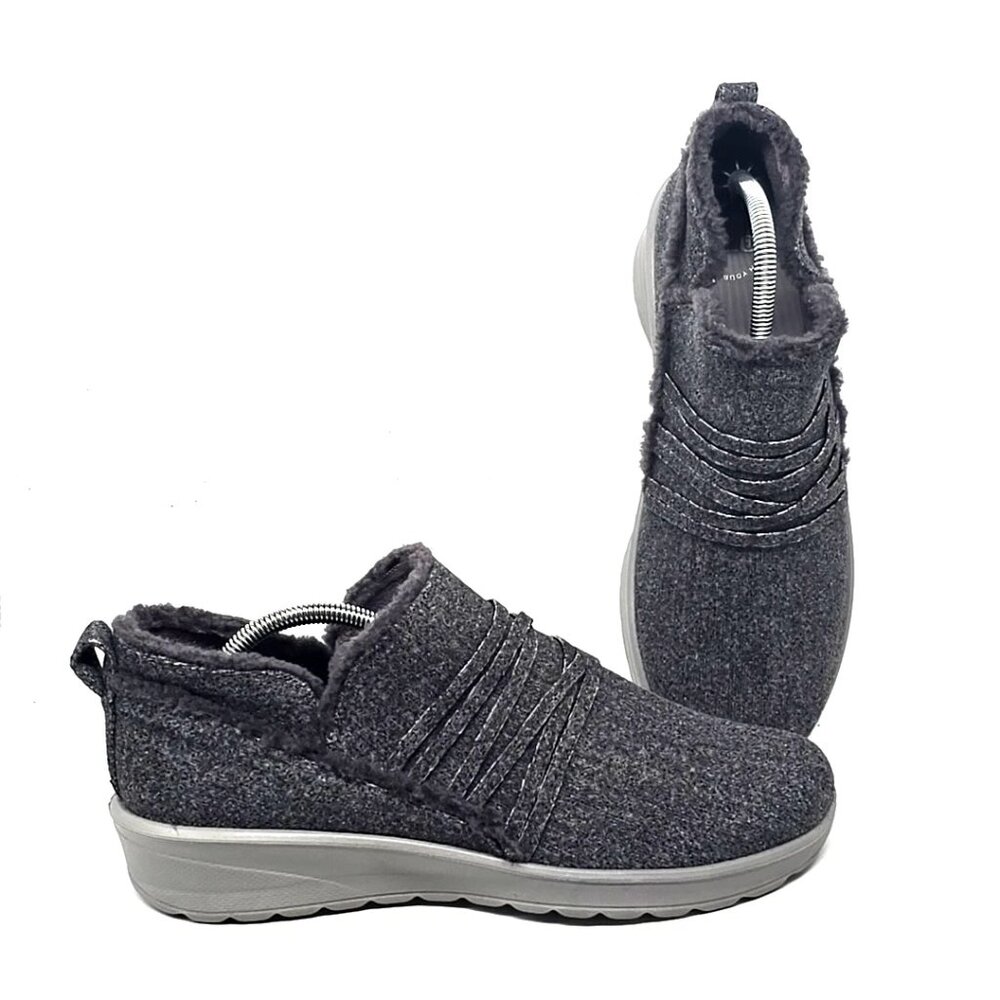 Bzees Glide Comfort Faux Fur Slip-on Shooties Ankle Boots Women's Size 11 M